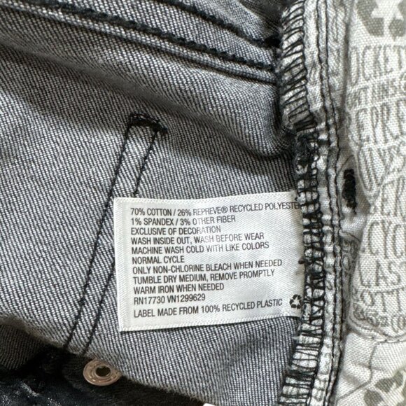 4Th July sequin Cat and Jack Girls Jeans Super Skinny Sz 10 Waist  Adjustable - Picture 7 of 10